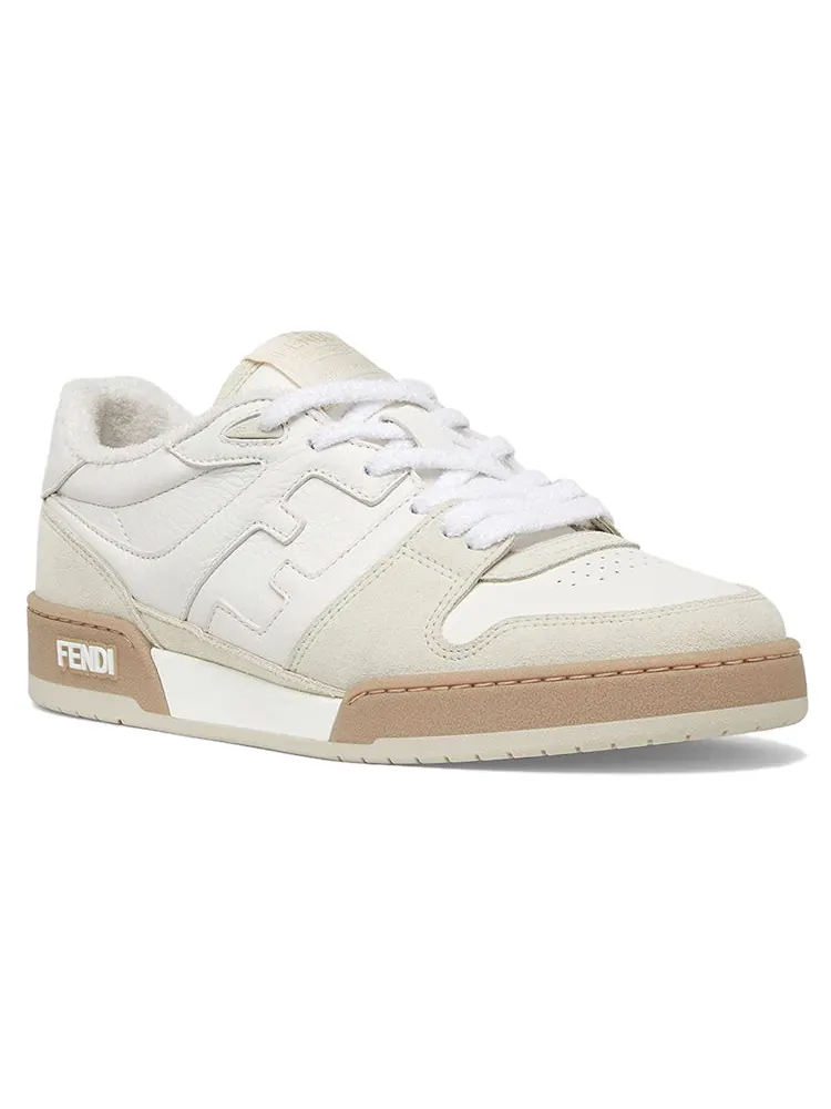 Кроссовки FENDI Match Low Top Suede 'White' — изображение 3 из 4, белый