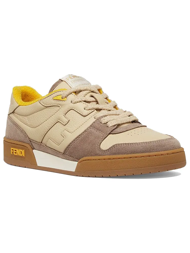 Кроссовки FENDI Match Low Top Suede 'Yellow Beige' — изображение 3 из 5, желтый