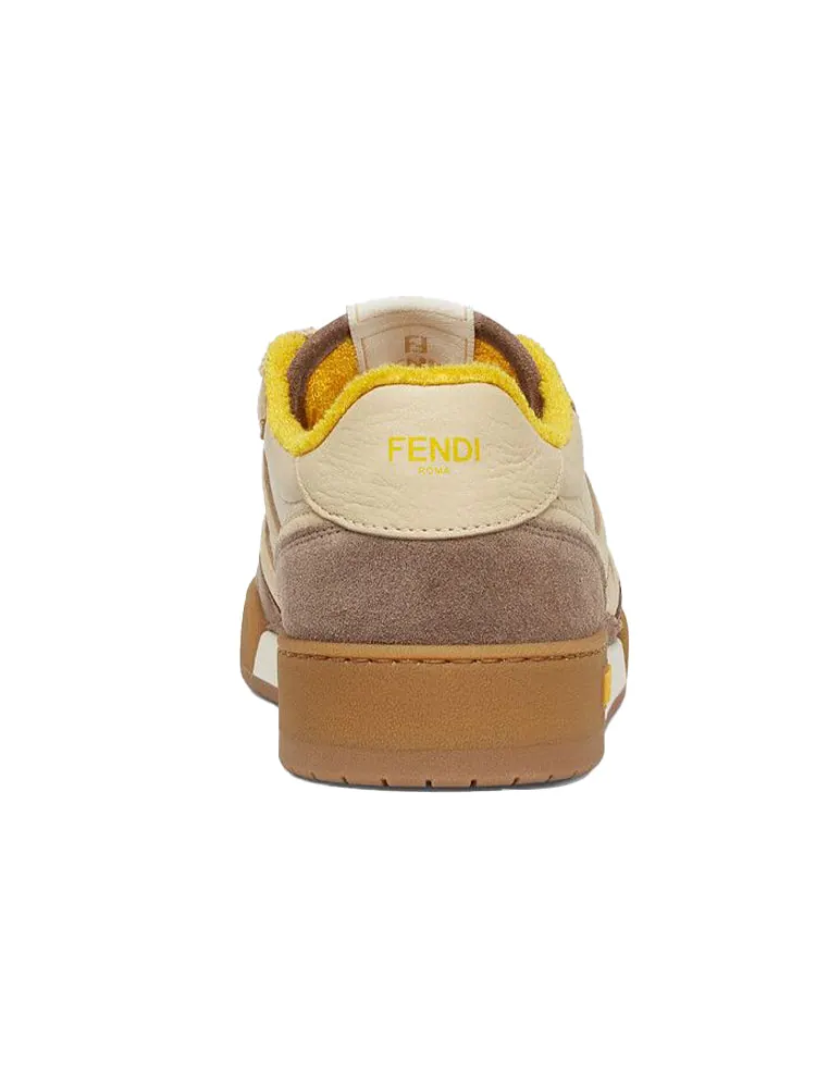 Кроссовки FENDI Match Low Top Suede 'Yellow Beige' — изображение 5 из 5, желтый