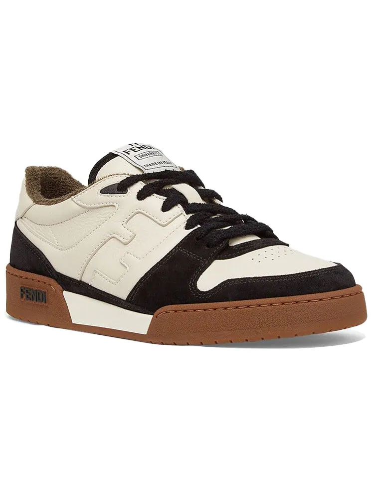 FENDI Match Low Top Suede 'Black Beige' — изображение 3 из 5, кремовый/черный