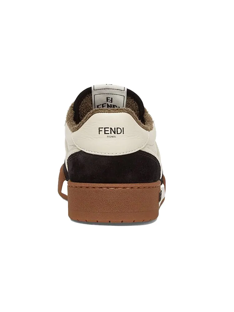 FENDI Match Low Top Suede 'Black Beige' — изображение 5 из 5, кремовый/черный