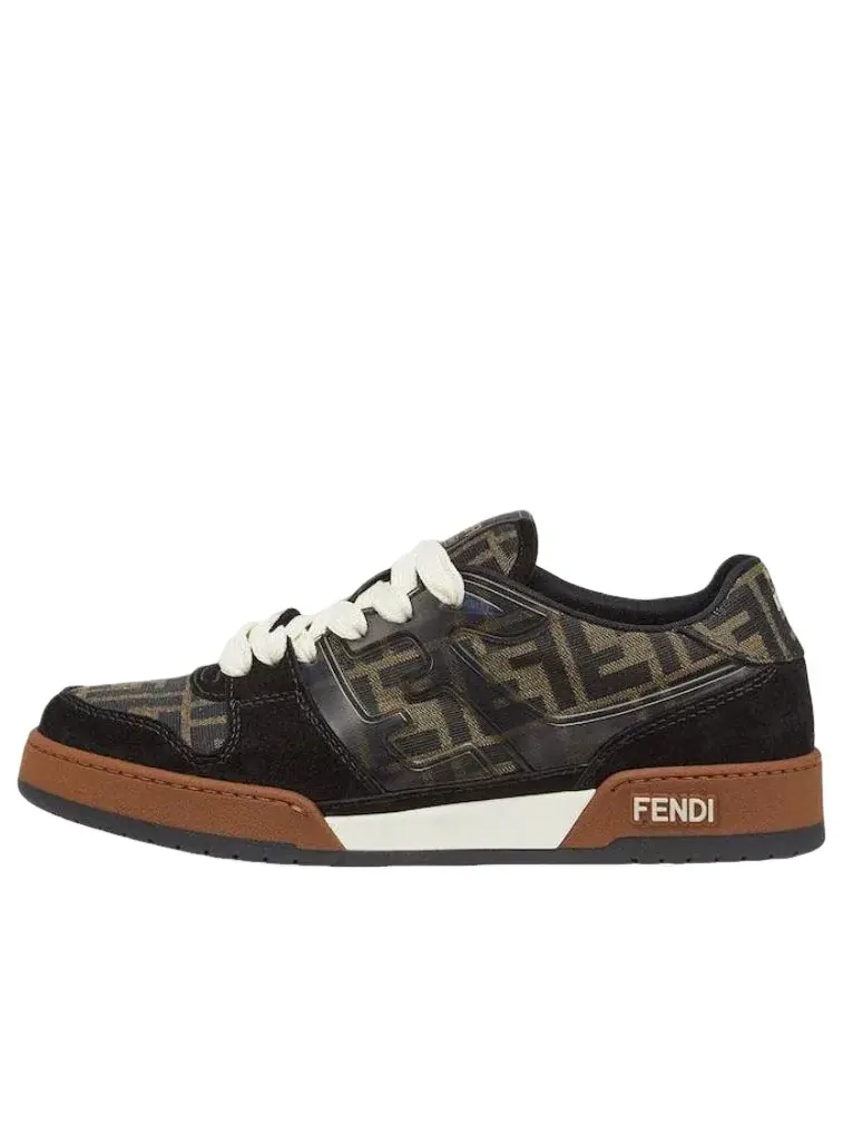 Мужские кроссовки с шнуровкой Fendi SS26 Match — изображение 1 из 5, коричневый
