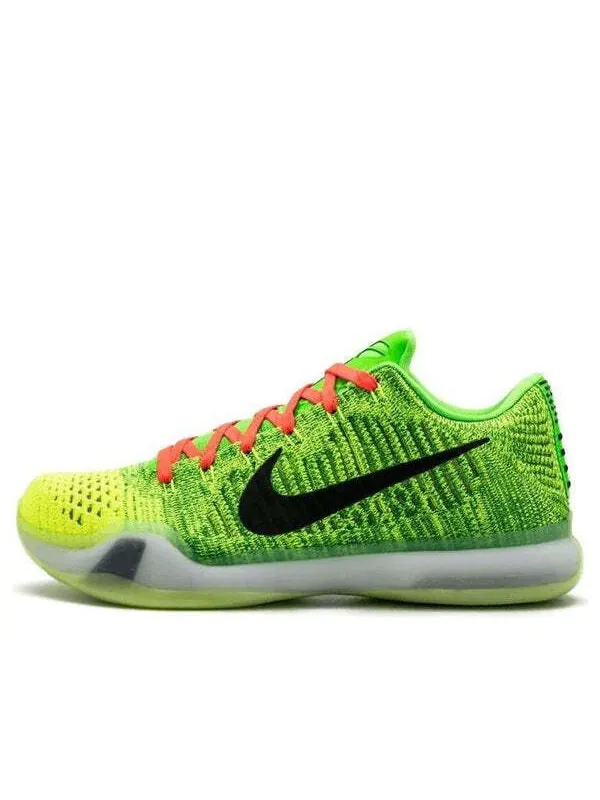 Кроссовки kobe 10 elite Nike — изображение 1 из 4, зеленый/черный/оранжевый
