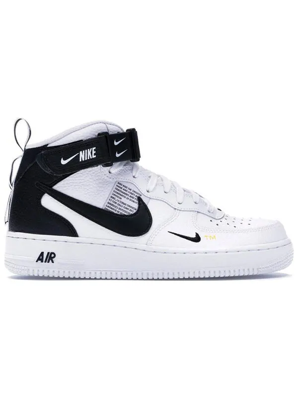 Кроссовки air force 1 mid '07 lv8 'white black' Nike — изображение 2 из 4, белый/черный