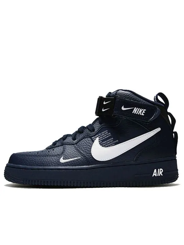 Кроссовки air force 1 '07 mid lv8 'navy' Nike — изображение 1 из 4, синий/белый