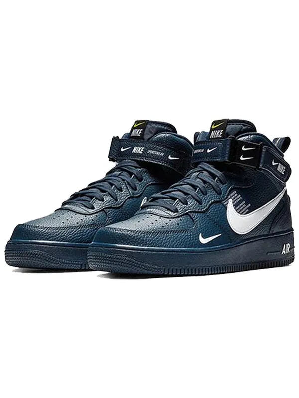 Кроссовки air force 1 '07 mid lv8 'navy' Nike — изображение 2 из 4, синий/белый