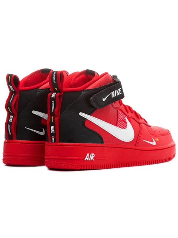 Кроссовки air force 1 mid '07 lv8 'overbranding' Nike — изображение 3 из 4, красный/черный/белый