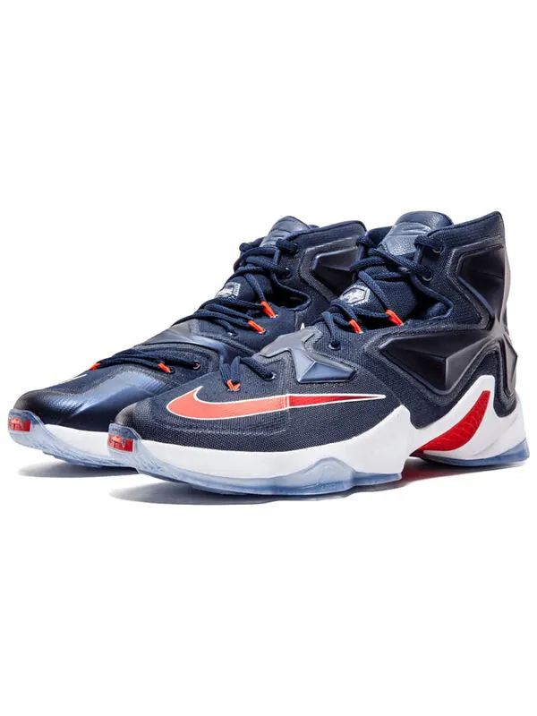 Кроссовки леброн 13 Nike — изображение 2 из 4, синий/красный/белый