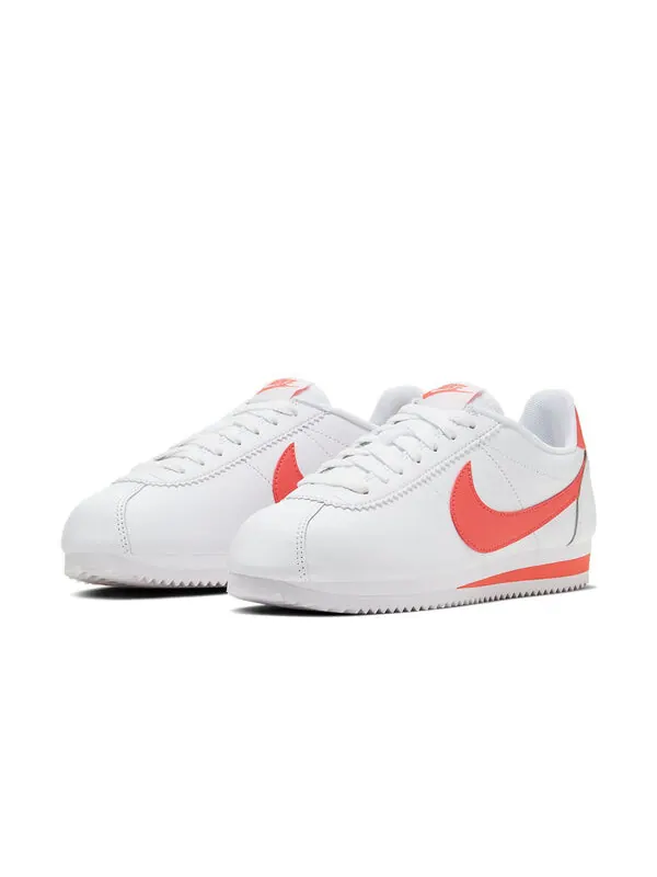 Кроссовки классические cortez кожа Nike — изображение 3 из 4, белый/розовый