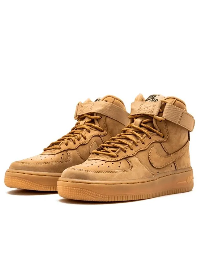 Кроссовки (GS) Nike Air Force 1 High LV8 'Flax' — изображение 2 из 4, бежевый