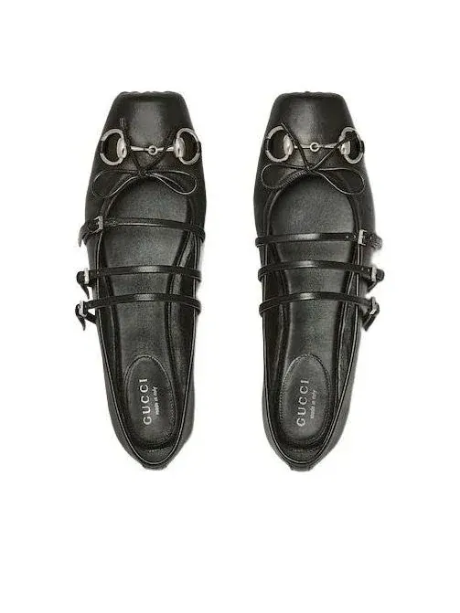 (WMNS) Балетки Gucci Horsebit — изображение 3 из 6, черный