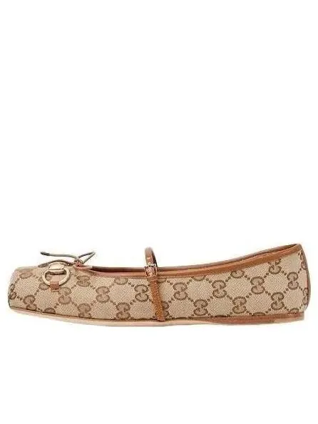 (WMNS) Балетки Gucci 26 Horsebit — изображение 1 из 6, бежевый