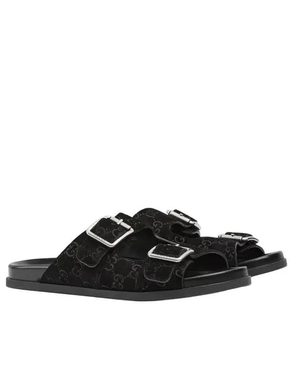 Тапочки gg suede slides Gucci