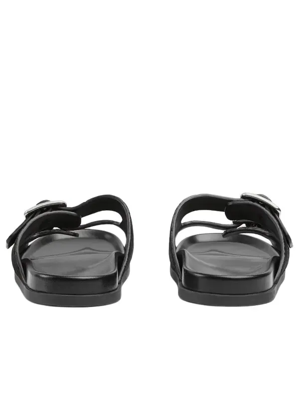 Тапочки gg suede slides Gucci — изображение 2 из 3, черный