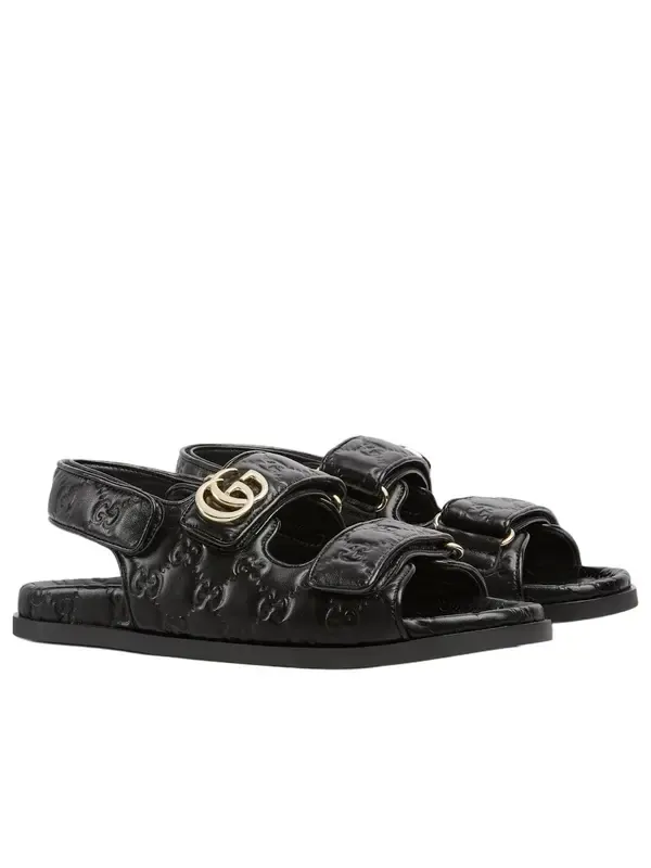 Сандалии double g leather Gucci — изображение 1 из 3, черный