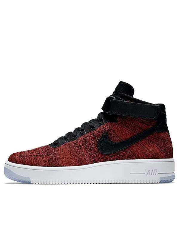 Кроссовки air force 1 mid ultra flyknit Nike — изображение 1 из 3, красный/черный-белый