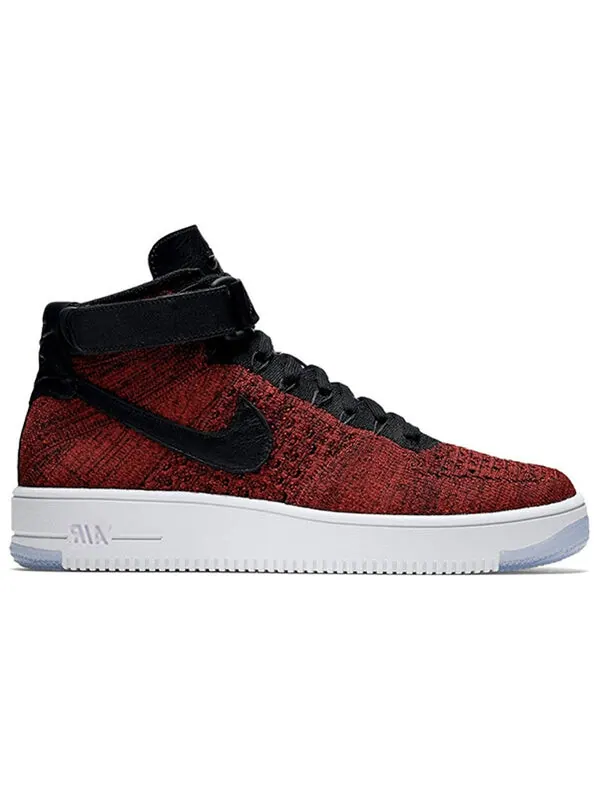 Кроссовки air force 1 mid ultra flyknit Nike — изображение 2 из 3, красный/черный-белый