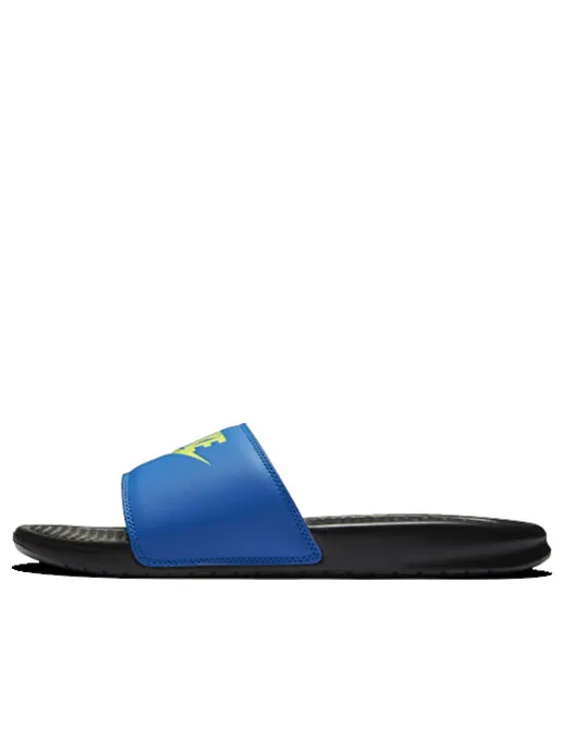 Тапочки benassi jdi mismatch fashion blue black slippers 'black' Nike — изображение 1 из 3, черный/-синий