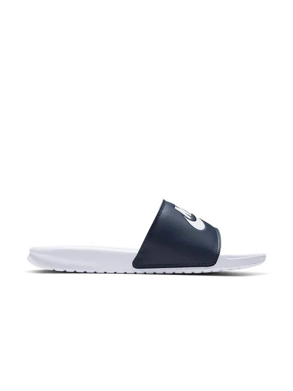 Тапочки benassi jdi mismatch navy/white Nike — изображение 2 из 4, синий/белый