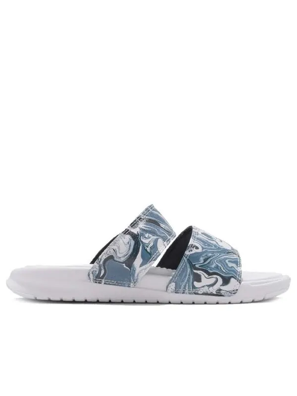 Тапочки benassi duo ultra slide 'white blue black' Nike — изображение 2 из 4, синий/белый