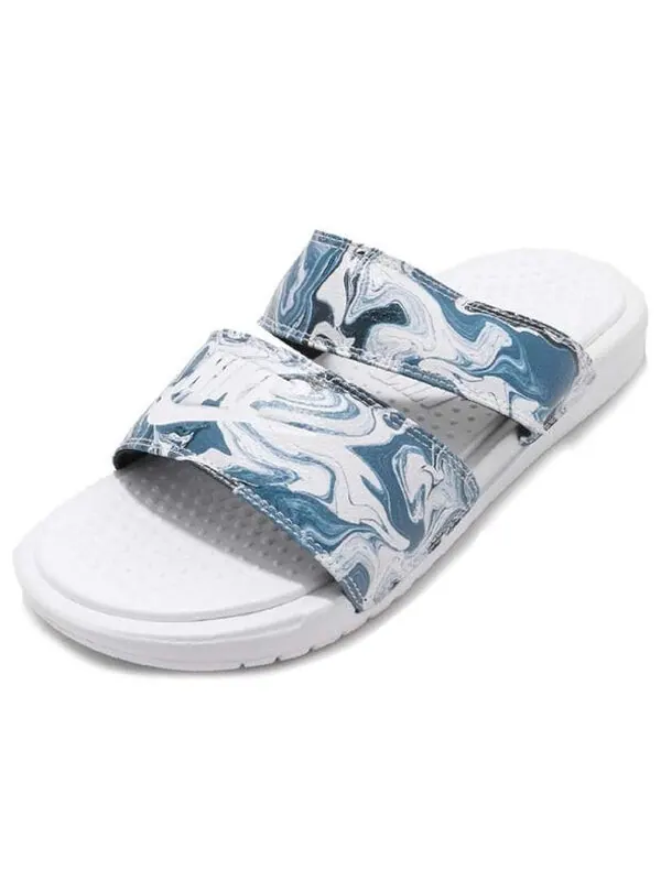 Тапочки benassi duo ultra slide 'white blue black' Nike — изображение 3 из 4, синий/белый
