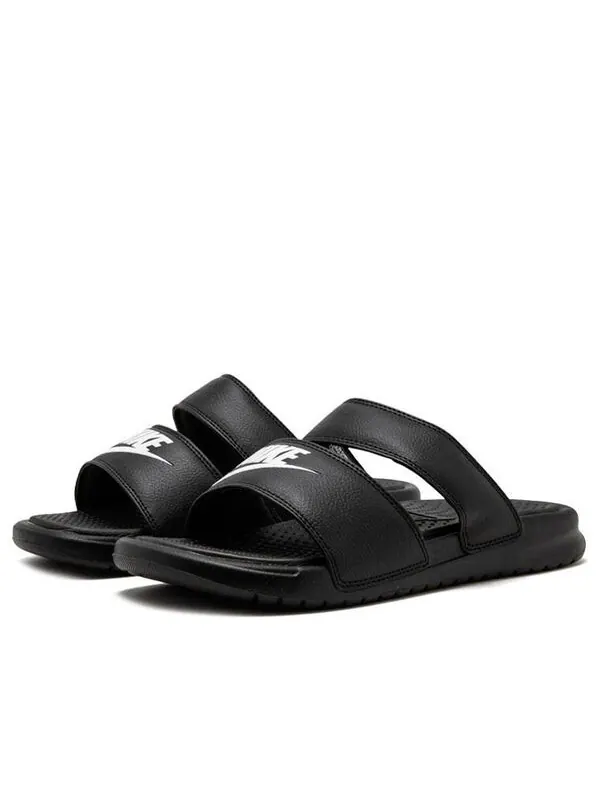 Тапочки benassi duo ultra slide 'black' Nike — изображение 3 из 3, черный/белый