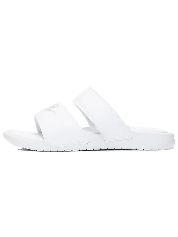 Тапочки benassi duo ultra slide 'white' Nike — изображение 2 из 4, белый/серебристый