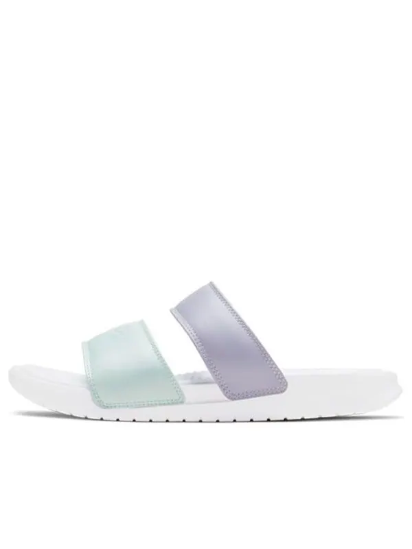 Тапочки benassi duo ultra 'white' Nike