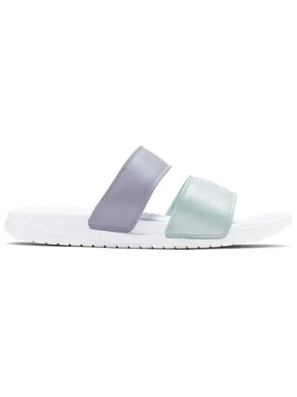 Тапочки benassi duo ultra 'white' Nike — изображение 2 из 4, белый/фиолетовый