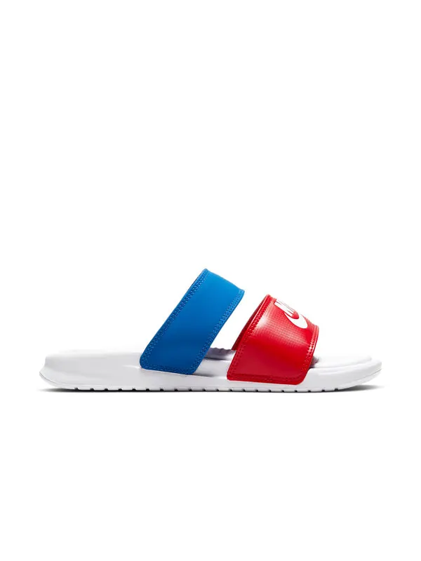 Тапочки benassi duo ultra slide 'university red game royal' Nike — изображение 2 из 4, белый, красный, синий