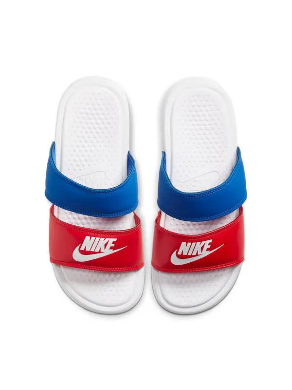Тапочки benassi duo ultra slide 'university red game royal' Nike — изображение 3 из 4, белый, красный, синий