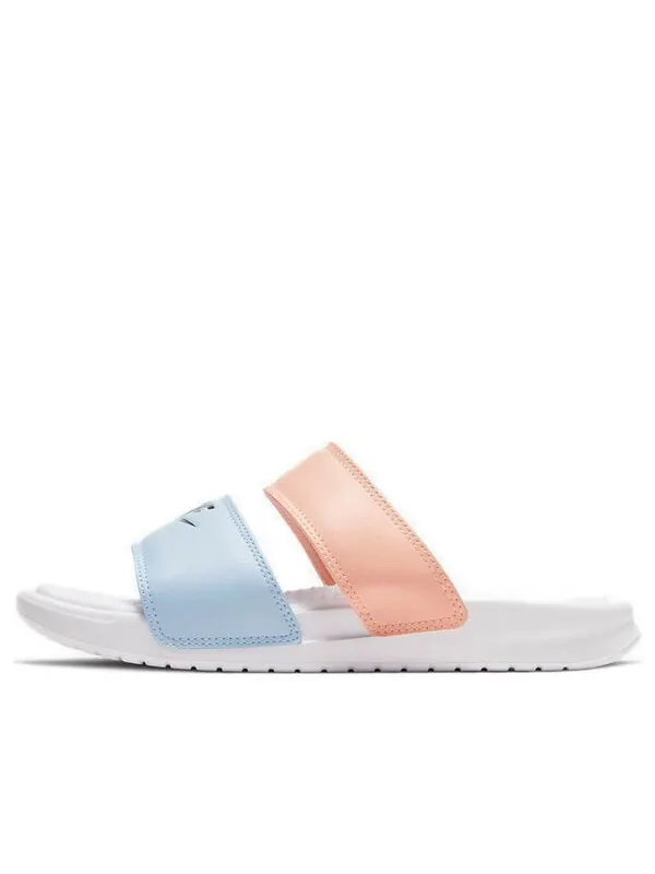 Тапочки (WMNS) Nike Benassi Duo Ultra Slide White/Blue/Pink — изображение 1 из 4, белый/синий/розовый