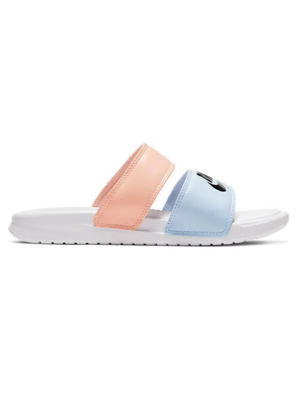 Тапочки (WMNS) Nike Benassi Duo Ultra Slide White/Blue/Pink — изображение 2 из 4, белый/синий/розовый