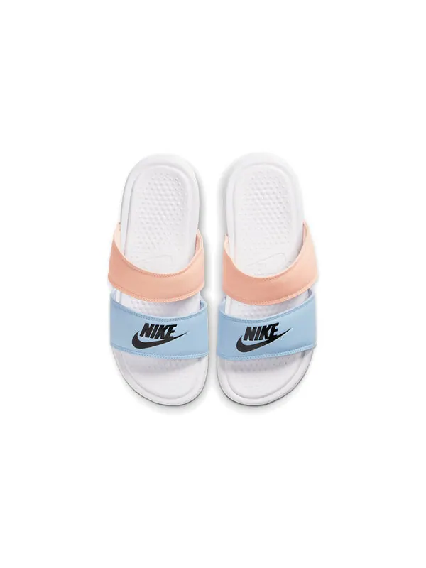 Тапочки (WMNS) Nike Benassi Duo Ultra Slide White/Blue/Pink — изображение 3 из 4, белый/синий/розовый