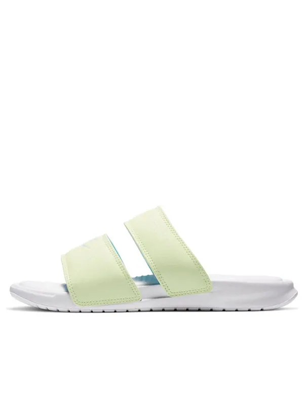 Тапочки benassi duo ultra slide white/yellow Nike