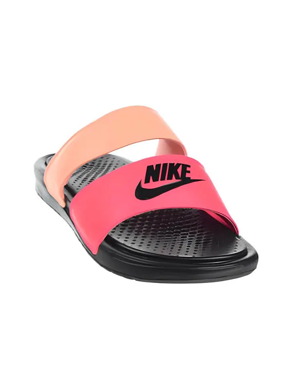 Тапочки benassi duo ultra slide 'racer pink sunset glow' Nike — изображение 3 из 4, розовый/черный
