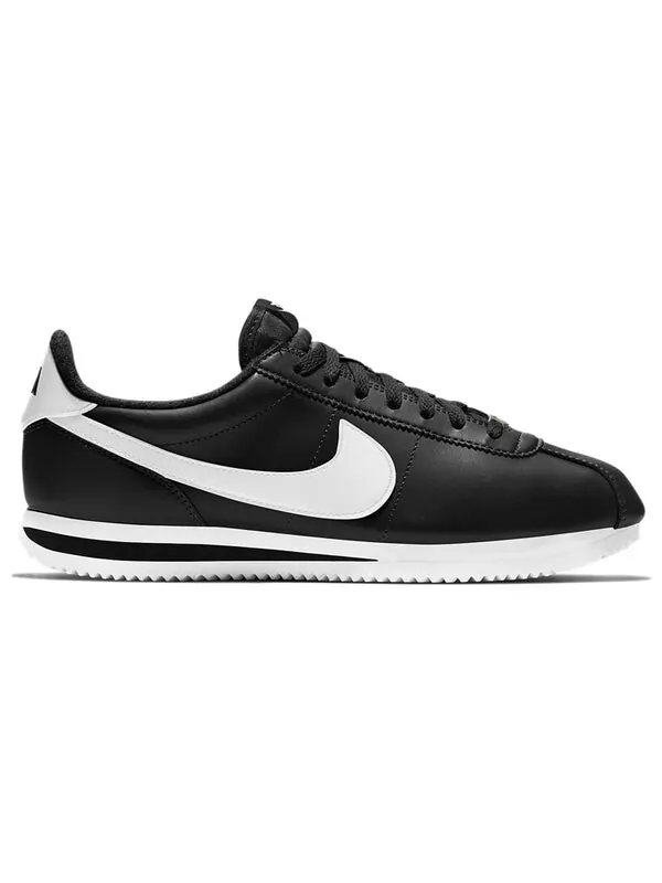 Кроссовки cortez basic кожа Nike — изображение 2 из 4, черный белый