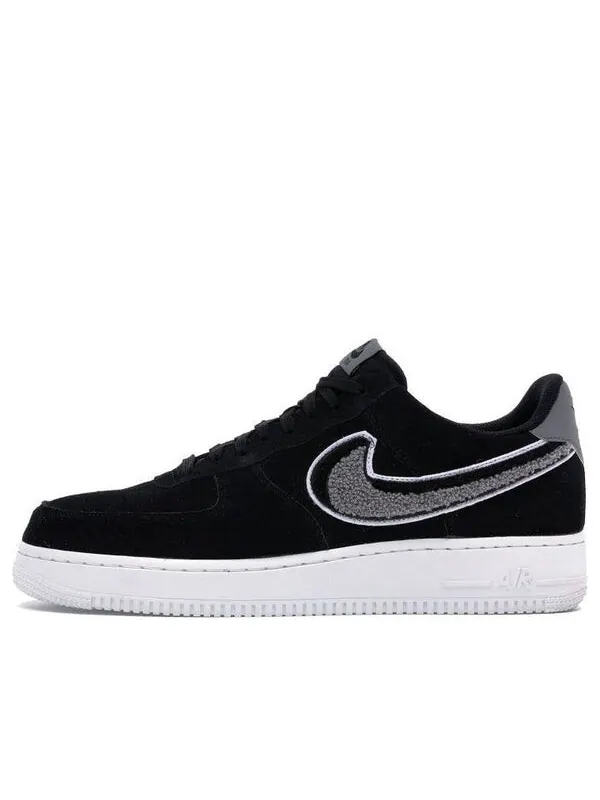 Кроссовки air force 1 '07 lv8 'chenille swoosh' Nike — изображение 1 из 4, черный/белый/серый