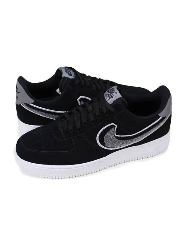 Кроссовки air force 1 '07 lv8 'chenille swoosh' Nike — изображение 3 из 4, черный/белый/серый