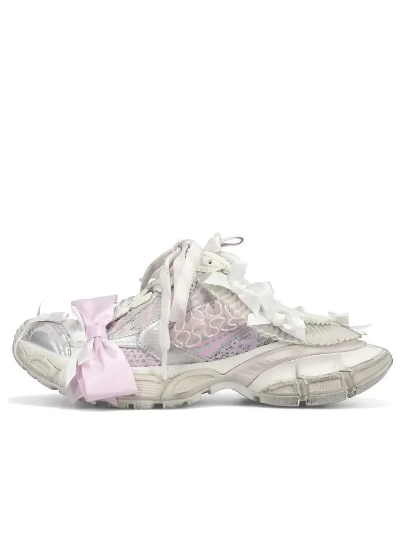 Шлепанцы (WMNS) Balenciaga 3xl Lace Mule in 'White Light Pink' — изображение 1 из 5, белый