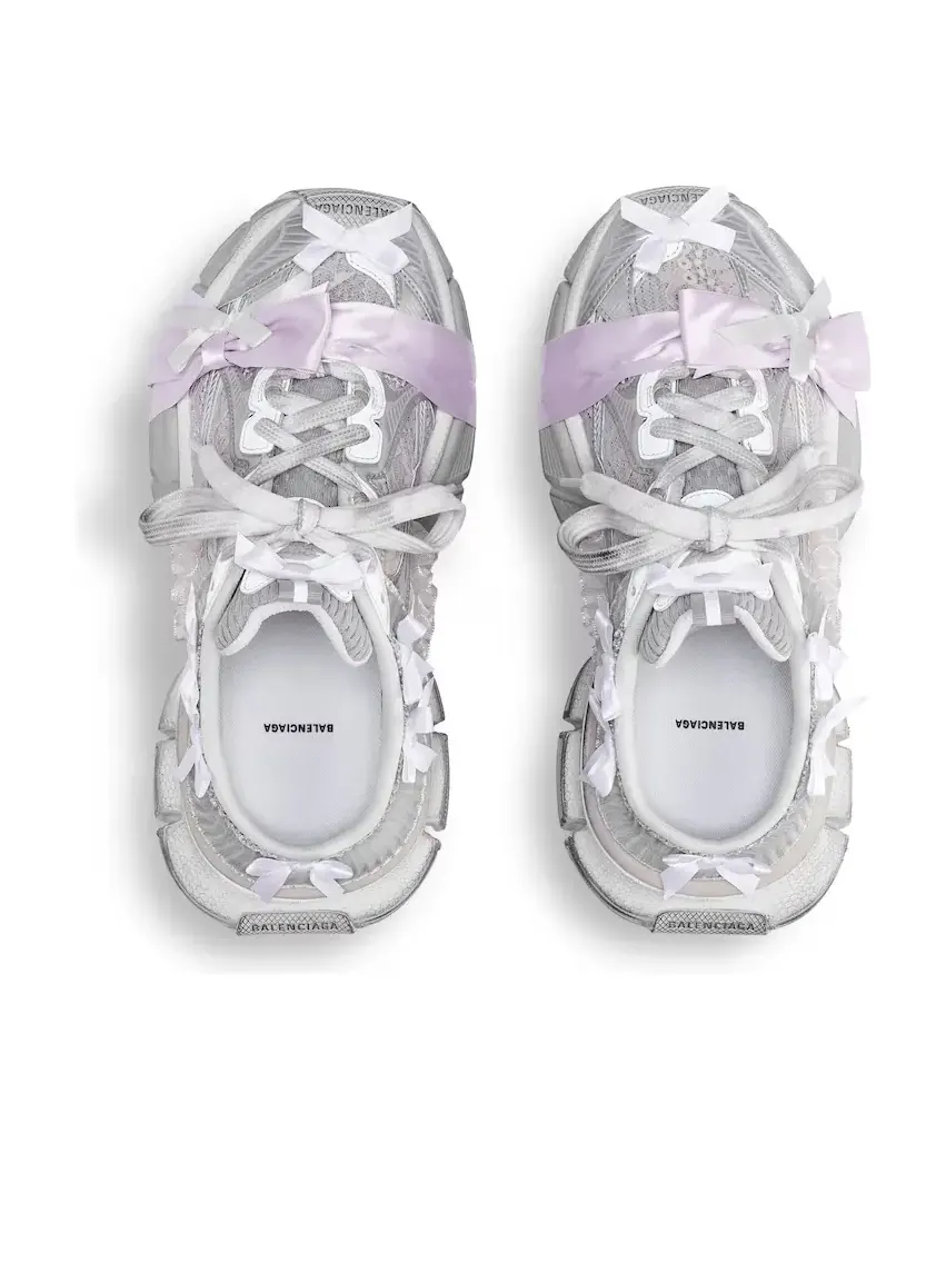 Шлепанцы (WMNS) Balenciaga 3xl Lace Mule in 'White Light Pink' — изображение 2 из 5, белый
