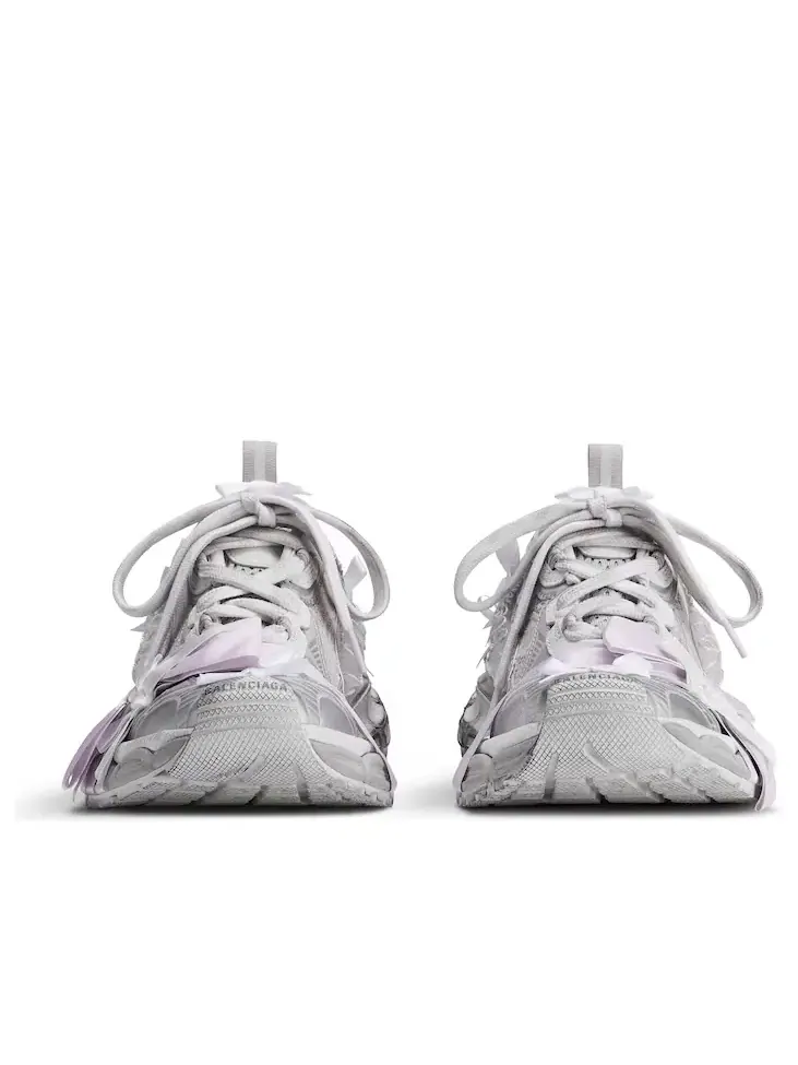 Шлепанцы (WMNS) Balenciaga 3xl Lace Mule in 'White Light Pink' — изображение 3 из 5, белый
