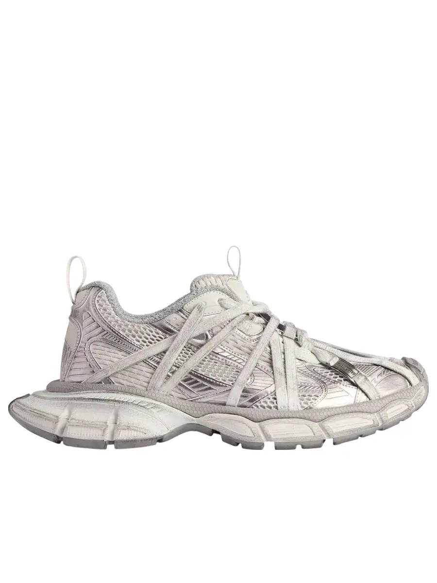 Кроссовки (WMNS) Balenciaga 3XL Extreme Laces Sneakers 'Silver' — изображение 4 из 5, серебряный