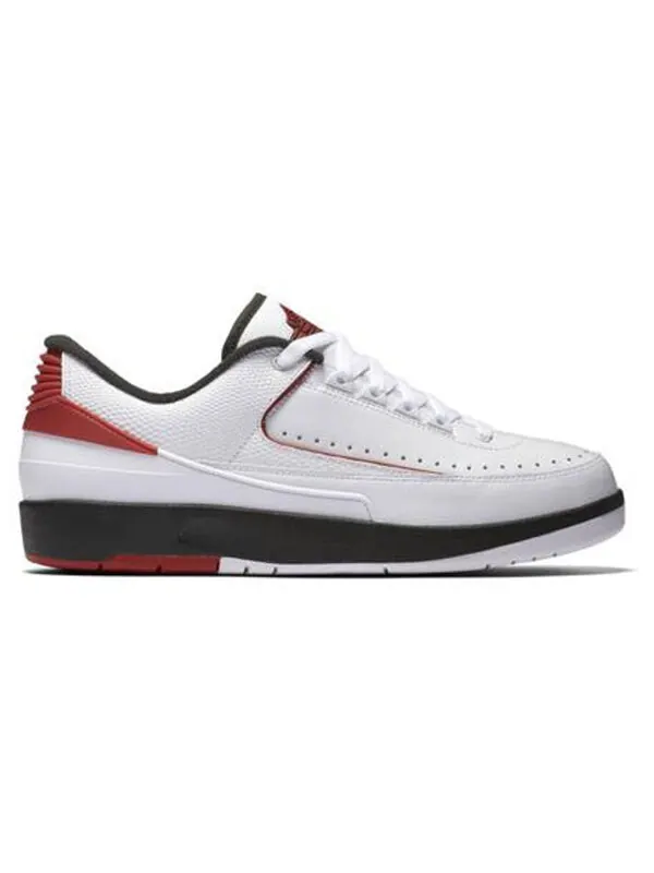Кроссовки 2 ретро низкие Air Jordan — изображение 2 из 4, белый/красный-черный