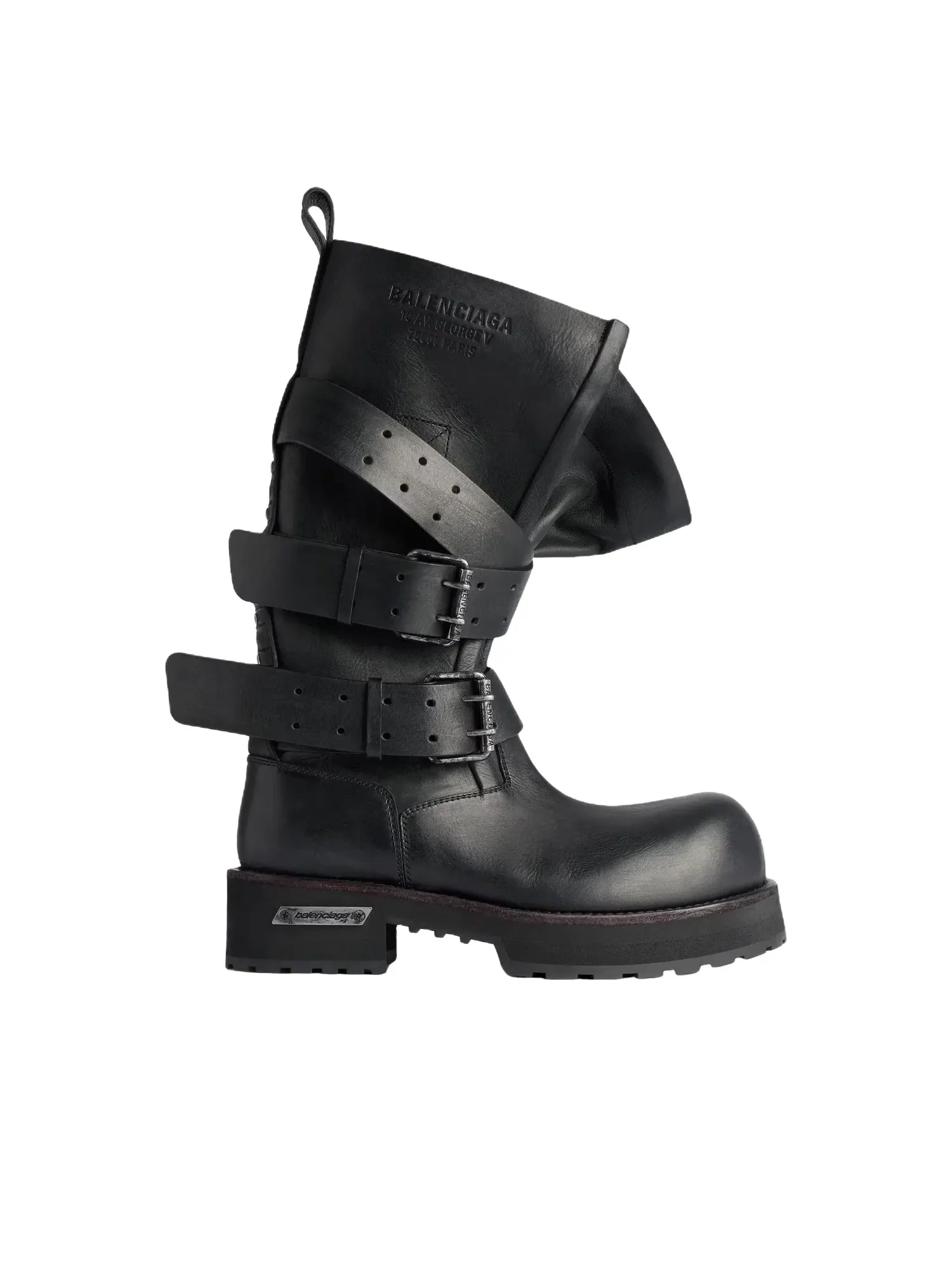 Женские сапоги с высоким верхом Balenciaga Venom High Boot — изображение 2 из 7, черный