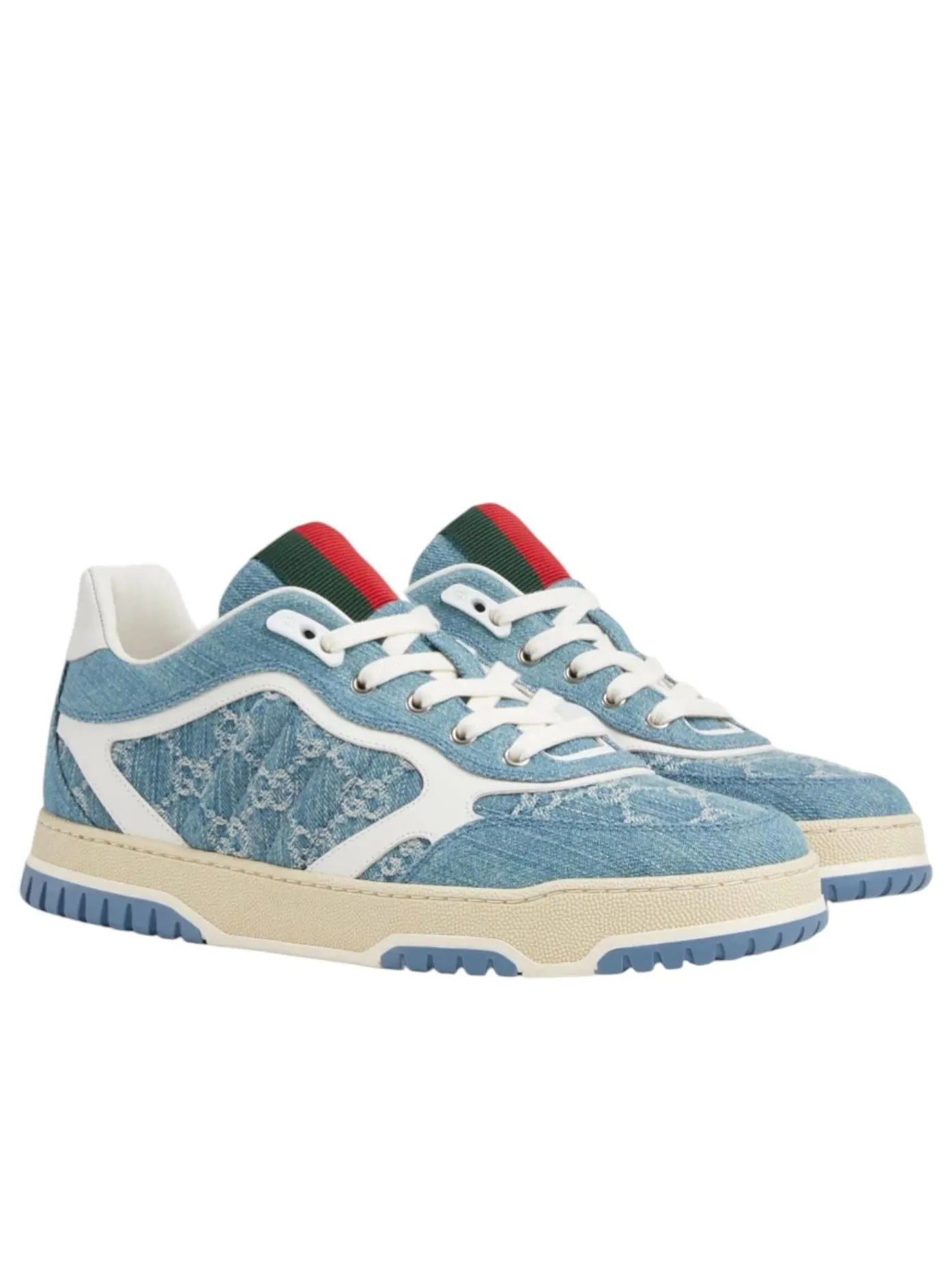 Кроссовки Gucci Re-Web GG Denim 'Light Blue' — изображение 2 из 5, синий