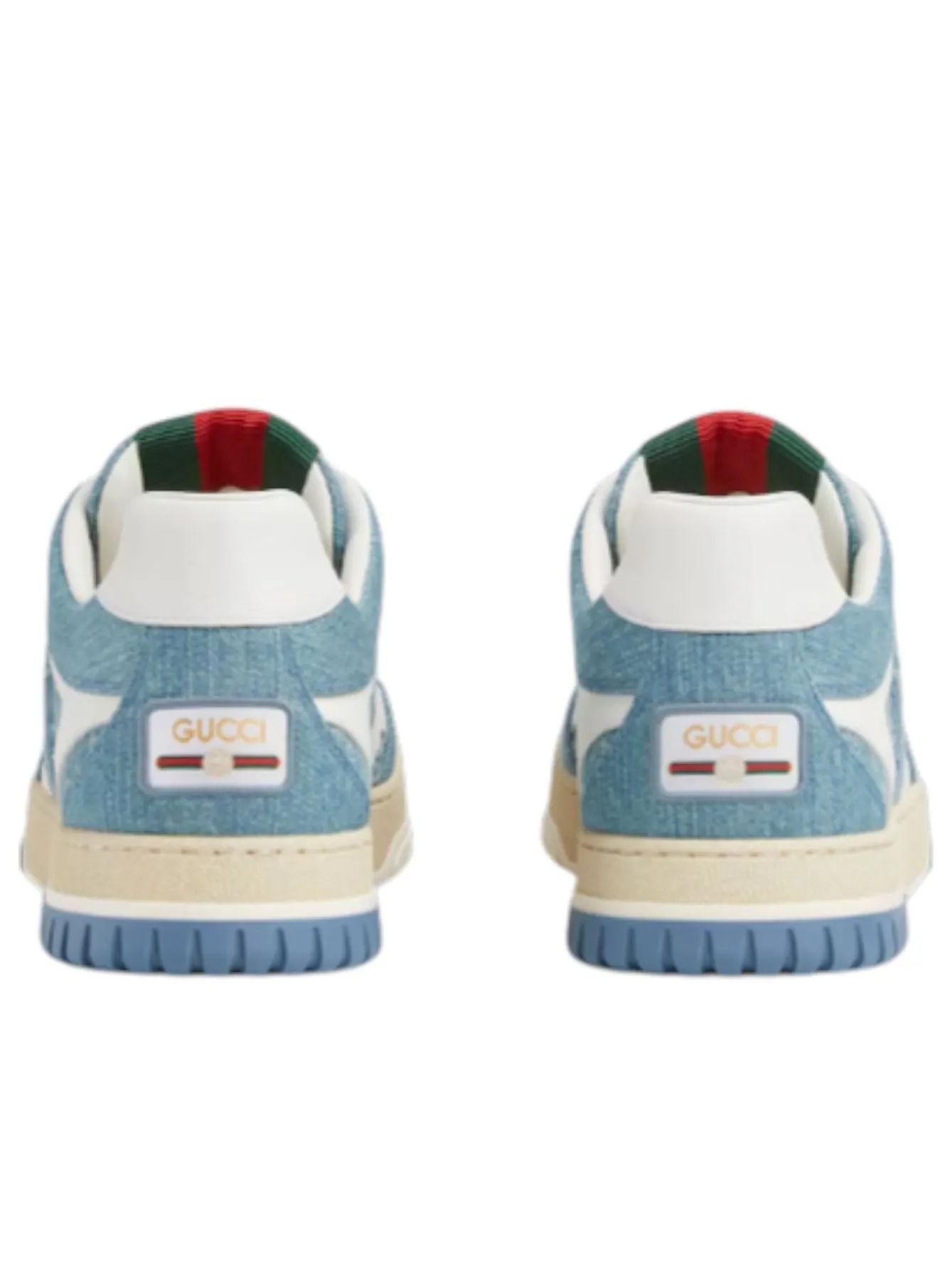 Джинсы Gucci Re-Web GG Denim — изображение 3 из 5, светлый синий