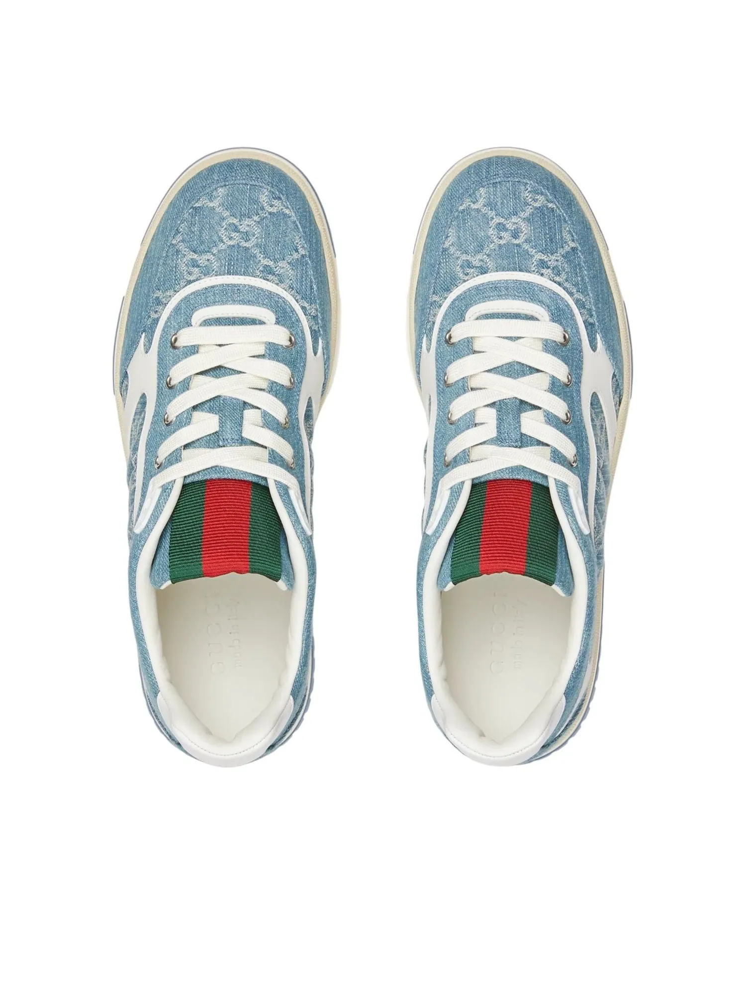 Джинсы Gucci Re-Web GG Denim — изображение 4 из 5, светлый синий