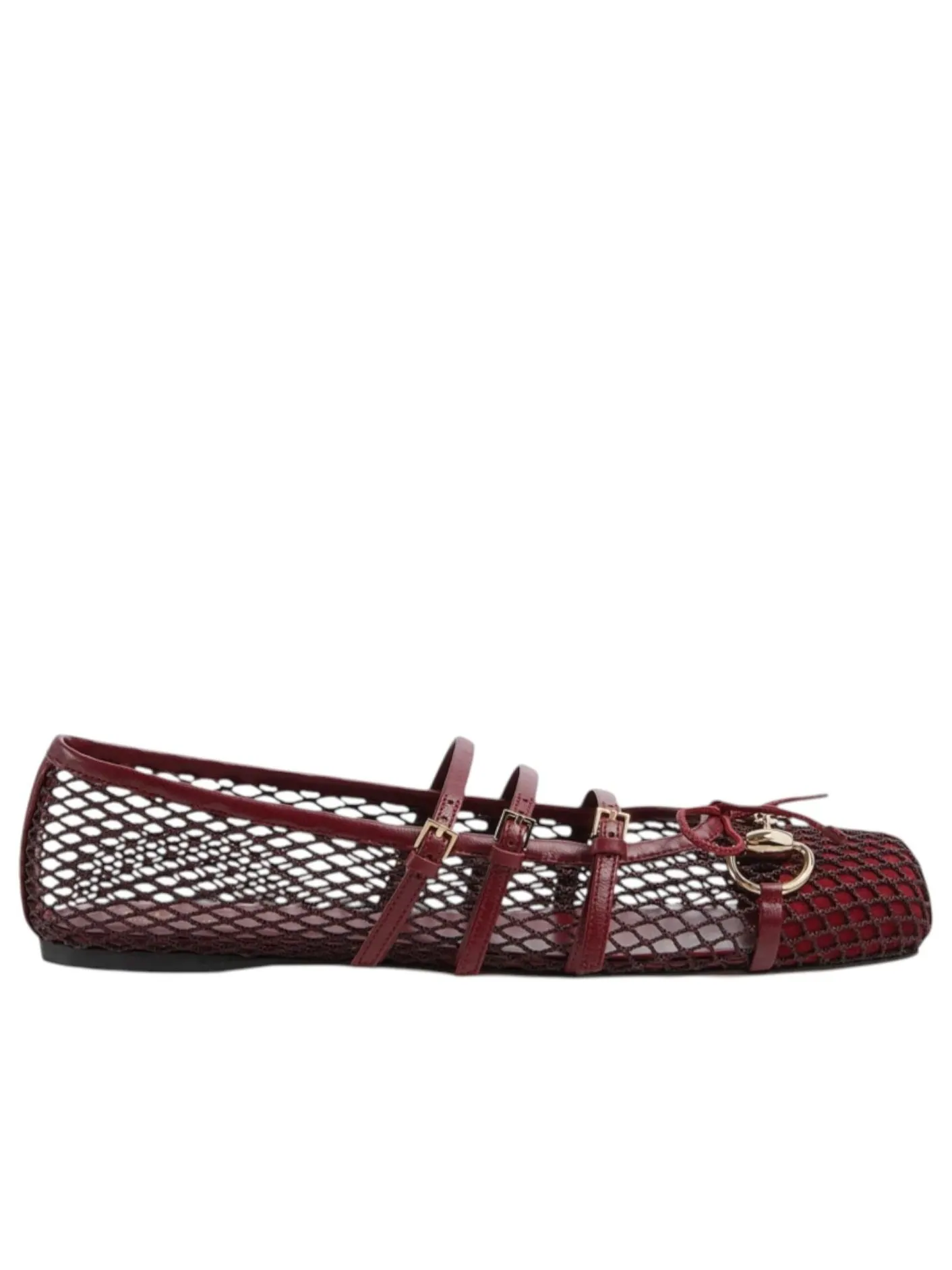Кроссовки (WMNS) Gucci Horsebit Flat Shoes 'Rosso Ancora Red Mesh' — изображение 5 из 5, красный