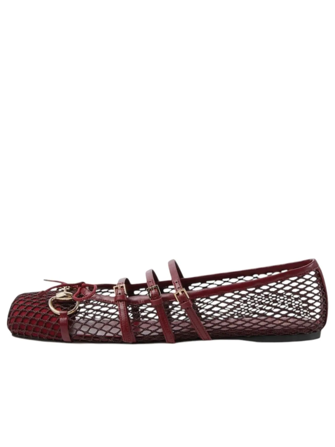 (WMNS) Туфли-балетки Gucci Horsebit 'Rosso Ancora Red Mesh' — изображение 1 из 5, красный